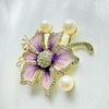 Fashion Purple Lilac Flower Delicate Brooches For Women Clothing Coat Banquet Accessories Gifts