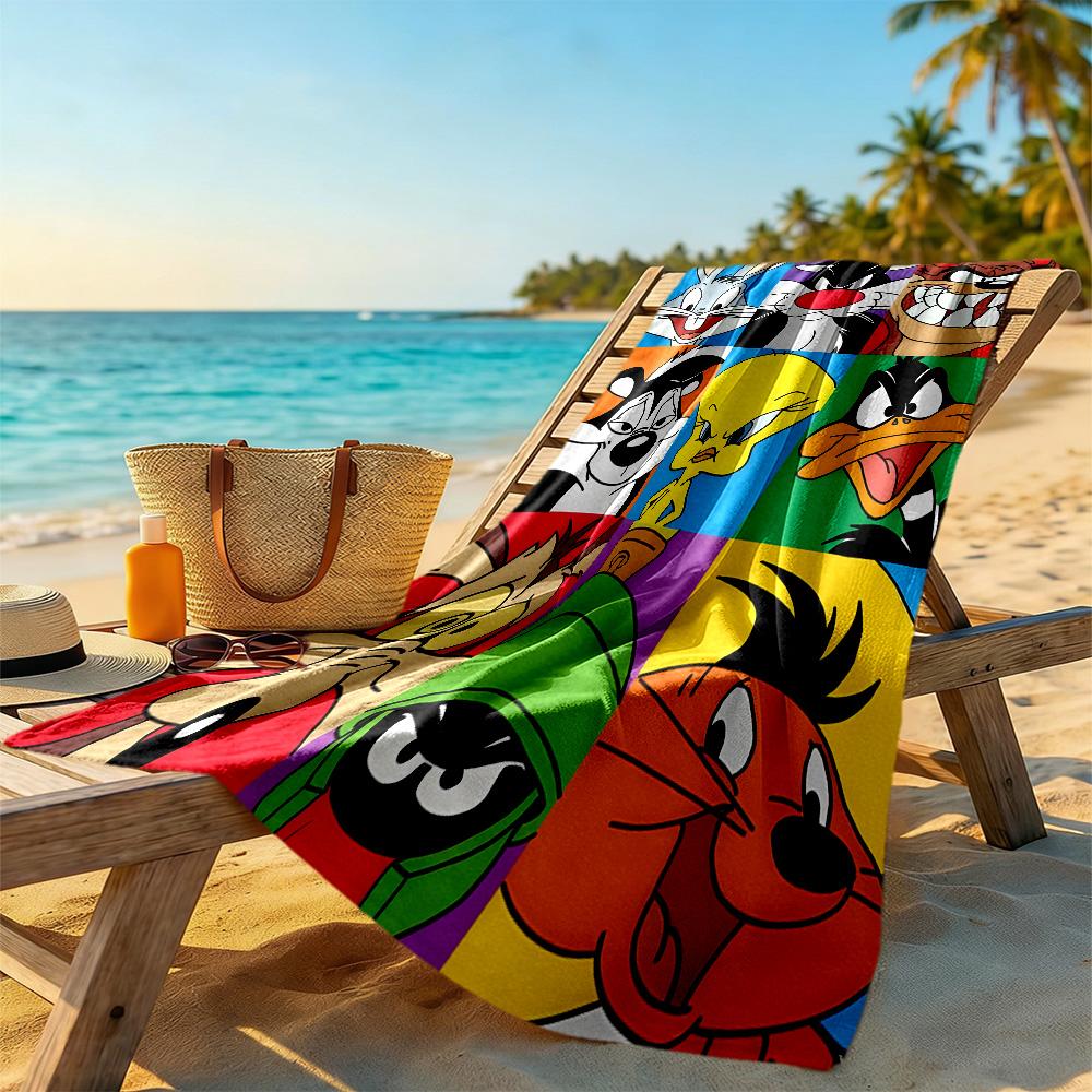 Looney Tunes Christmas soft beach towel Foldable summer vacation towel Bath Accessory Spiritual Gift