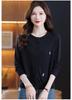Mulberry Silk Wool Three-Dimensional Embroidery Round Neck Women's Casual Knit Cardigan