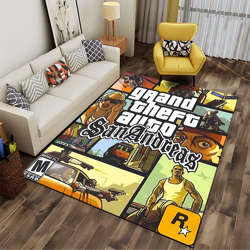Grand Theft Auto San Andreas suitable as a non-slip mat for the living room or bedroom sofa