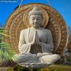 Buddha Sculpture Vintage Wooden Sign for Garden Decor - Charming Decorative Plaque for Home, Office, Church, Porch Decor