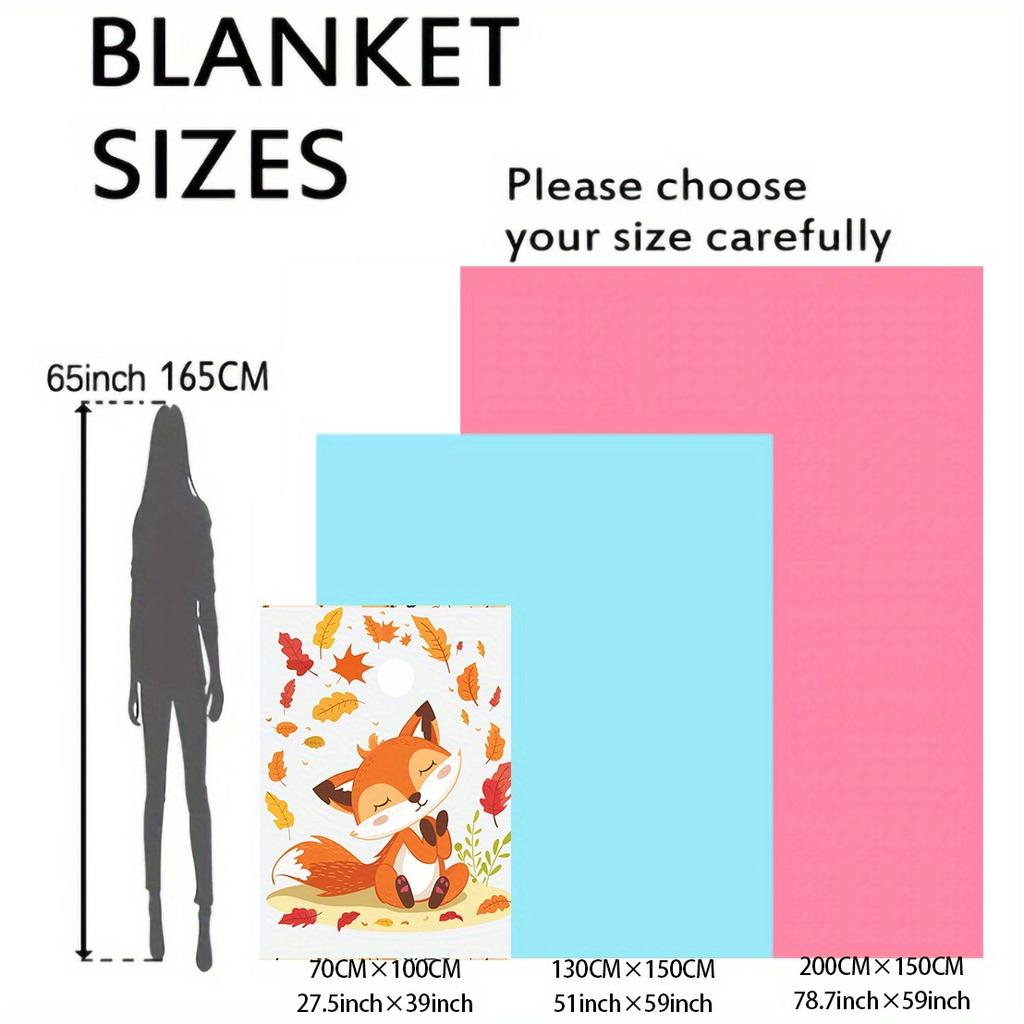 Gemütliche kleine Fuchs Flanell-Kuscheldecke - Weich, Leicht & Warm für Alle Jahreszeiten - Perfekt für Bett, Sofa, Büro, Camping