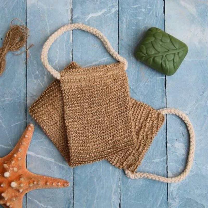Revitalisez la peau avec la ceinture de bain exfoliante en jute de ramie - Essentiel pour la douche