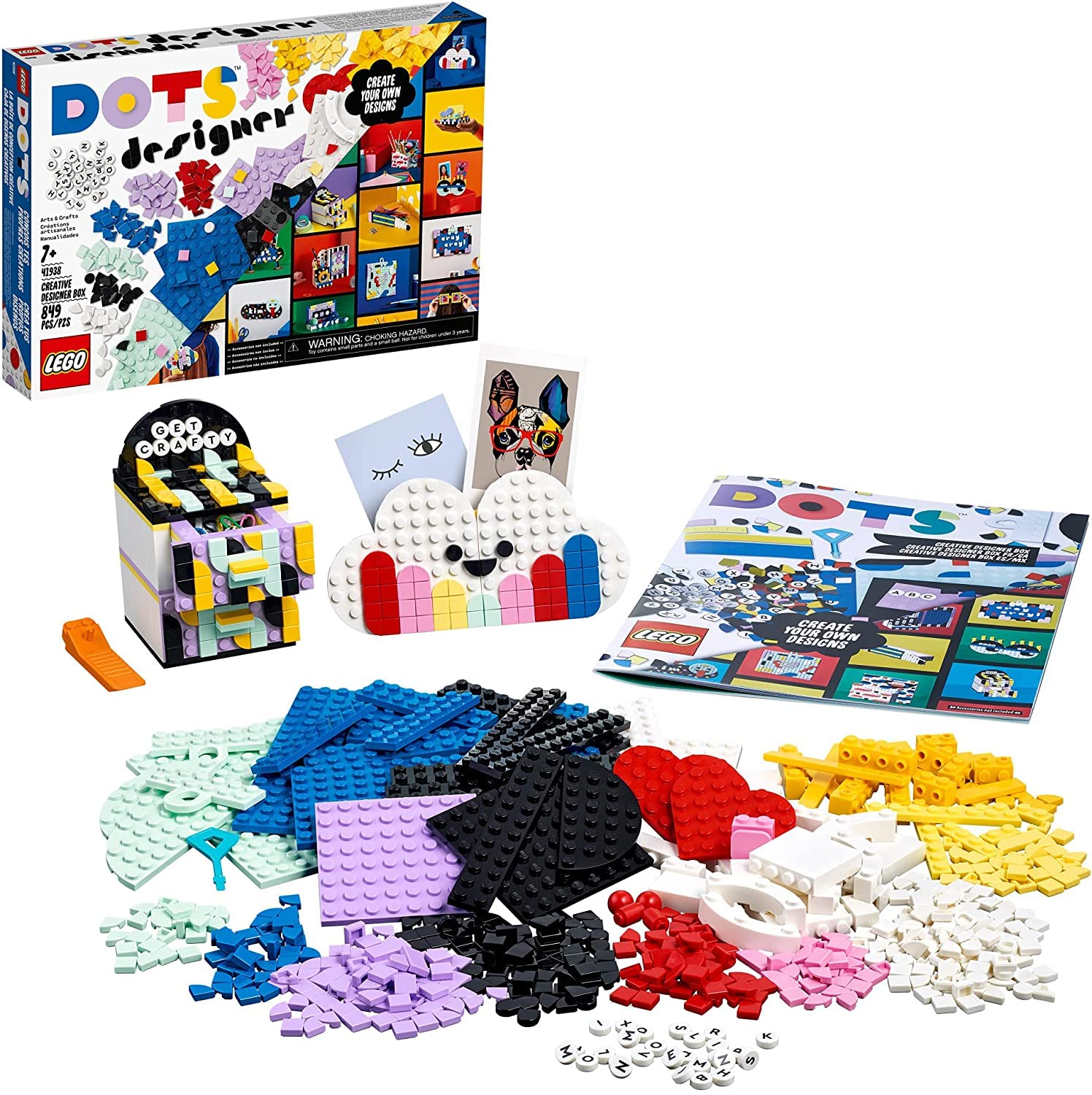 

LEGO DOTS Creative Design Box 41938, Toy Blocks, Gift, Jewelry, Crafts, Boys and Girls, Ages 7 and Up