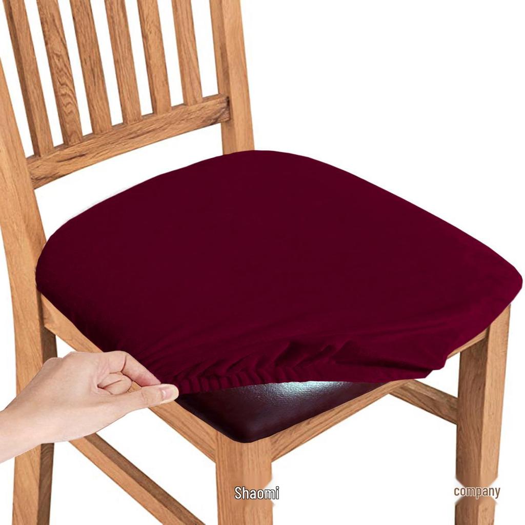 Silver Fox Velvet Elastic Chair Cushion Cover – Skin-Friendly Snap-Buckle Design for Restaurants and Clubhouses