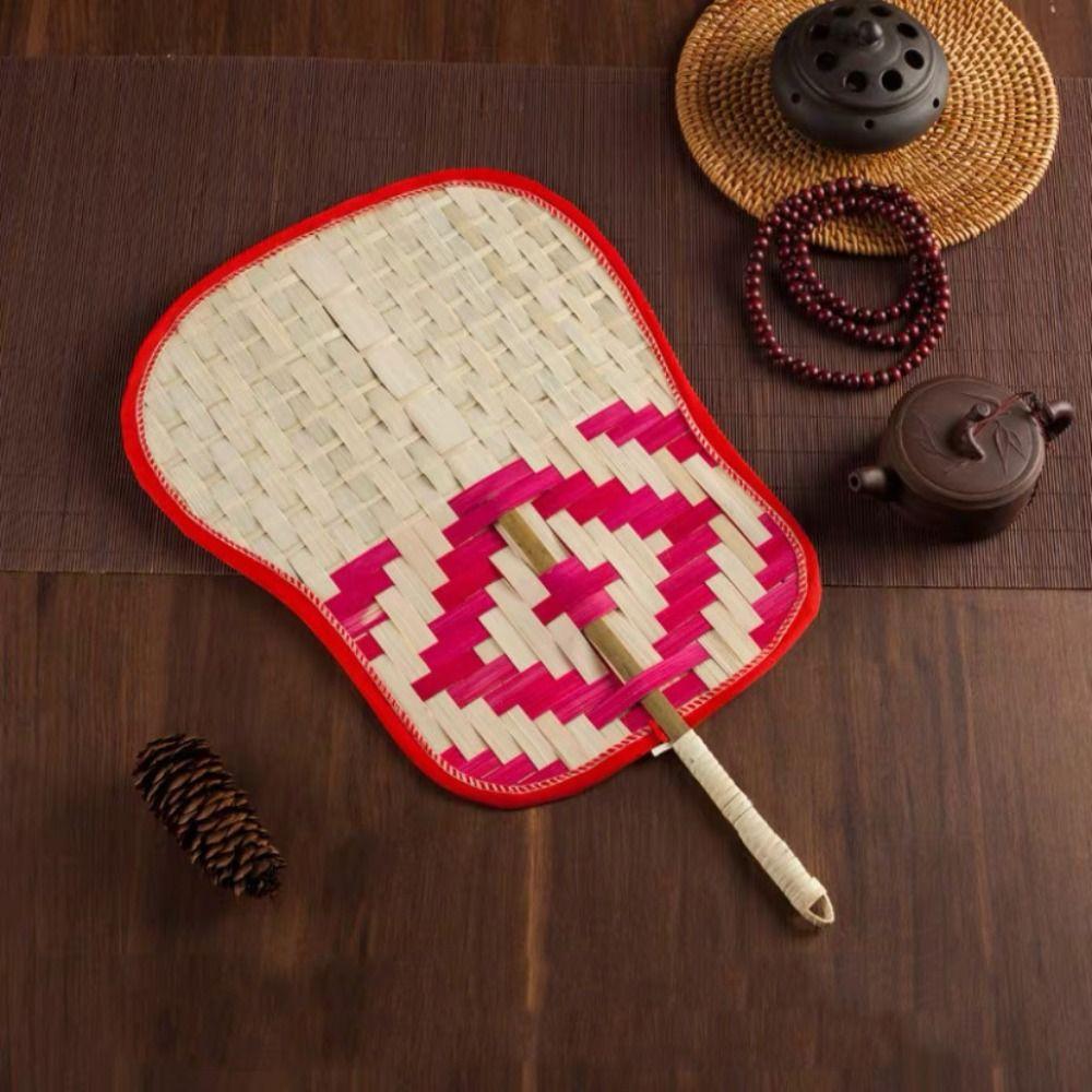 Hand-wove Bamboo Weaving Fan Old-fashioned Plantain Fan Portable Hand Cattail Fan Summer Cooling