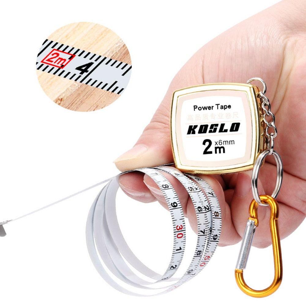 

2m/6.56ft Easy Retractable Ruler Hot Steel Tape New Ruler Tape Measure Tool бронзовий