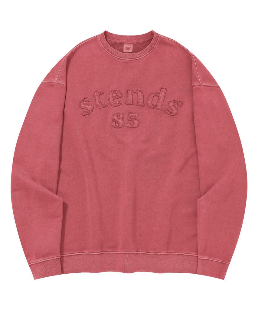 STENDS [M~4Xl] Pigment Arch Logo Crew Neck_Pink