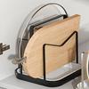 Pan Lid Holder with Removable Drip Tray Space Saving Kitchen Organizer Cabinet Storage for Stove Countertop, Home Kitchen