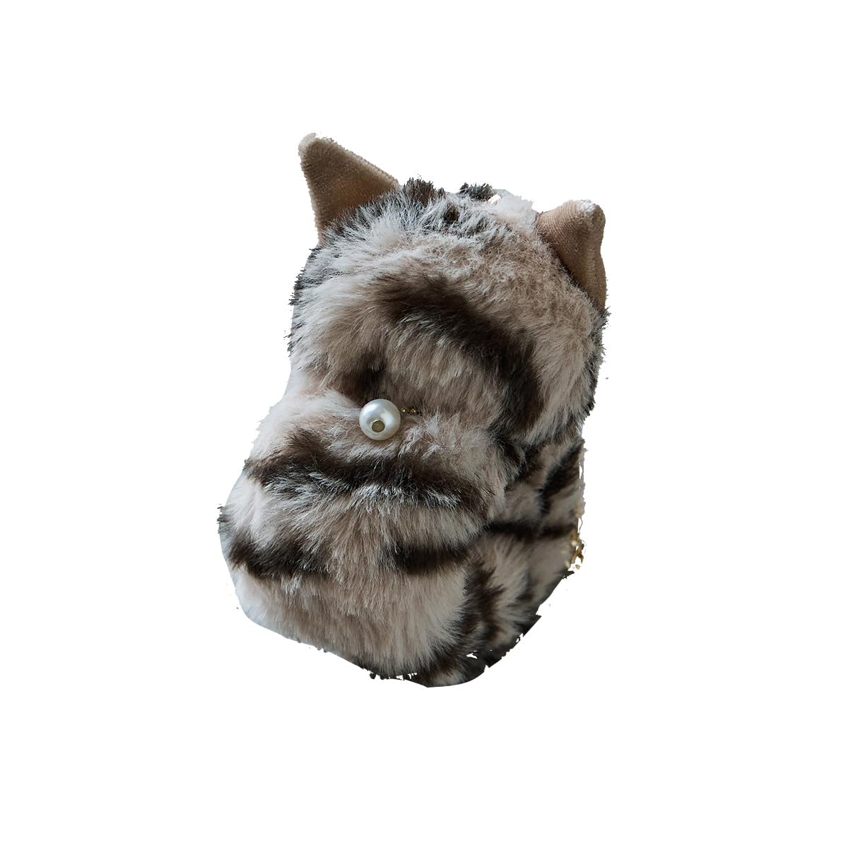 

[FASHIONLETTER] Pearl Fur Cat Charm, Glove Holder, Keychain, Bag Accessory, Cat, Black Cat, Animal, Glove, Gift, Calico, Light Beige, F