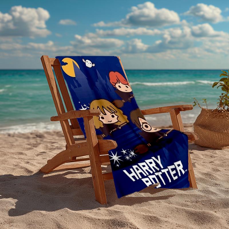 Ultra-Soft Beach Towel with Harry Potter Theme,Ideal for Pool - Camping, Diving - Perfect Travel Essential, Vibrant Beach Towel.
