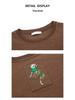 Women's Plus Size Embroidered Cotton Long-Sleeve Shirt, Loose-Fit for Middle-Aged and Elderly - Spring/Autumn Style