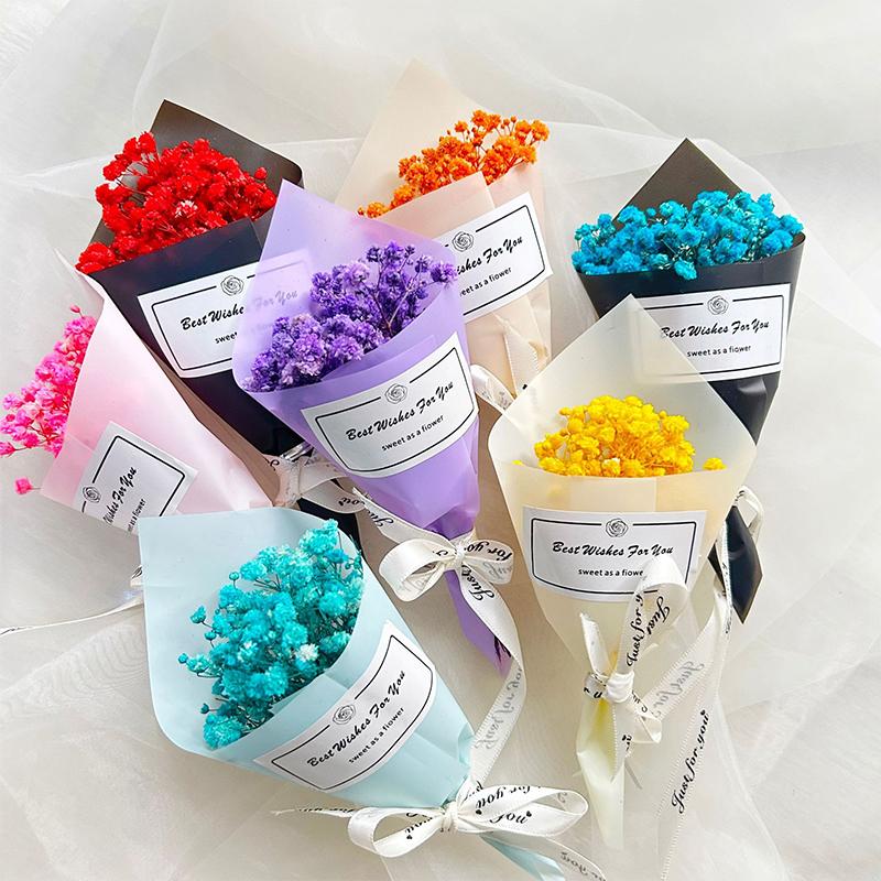 Small Bouquet Dried Eternal Flowers Car Interior Air Outlet Fragrance Clip Car Decoration Ornaments