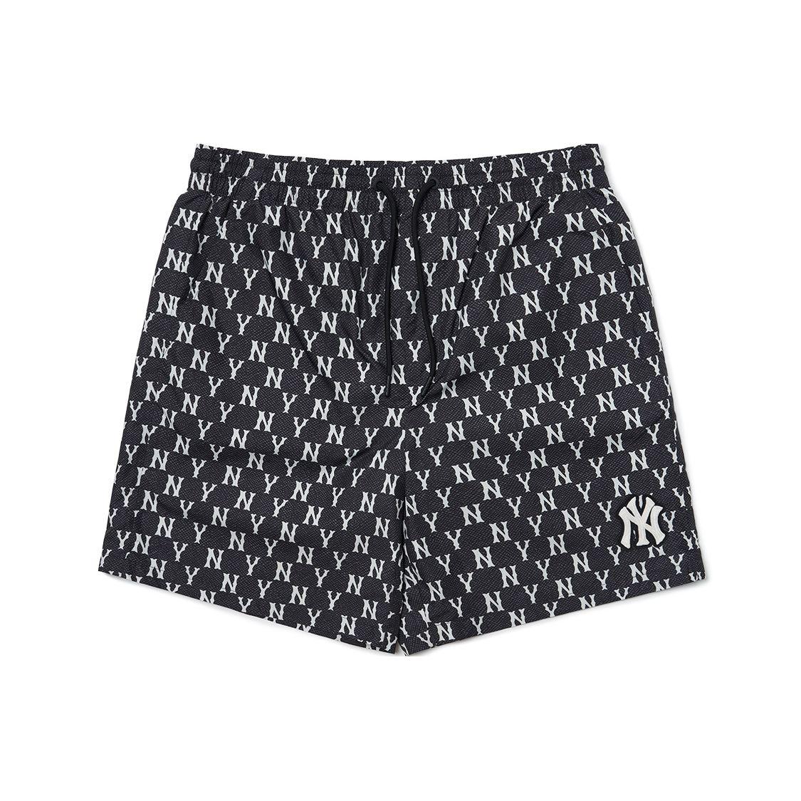 MLB Logo Vintage All Over Print Freizeitshorts Unisex-Shorts Schwarz 3ASMM0123-50BKS XL