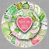 50 Matcha Girl Aesthetic Stickers: Green, Motivational, Waterproof Journal & Cup Decor