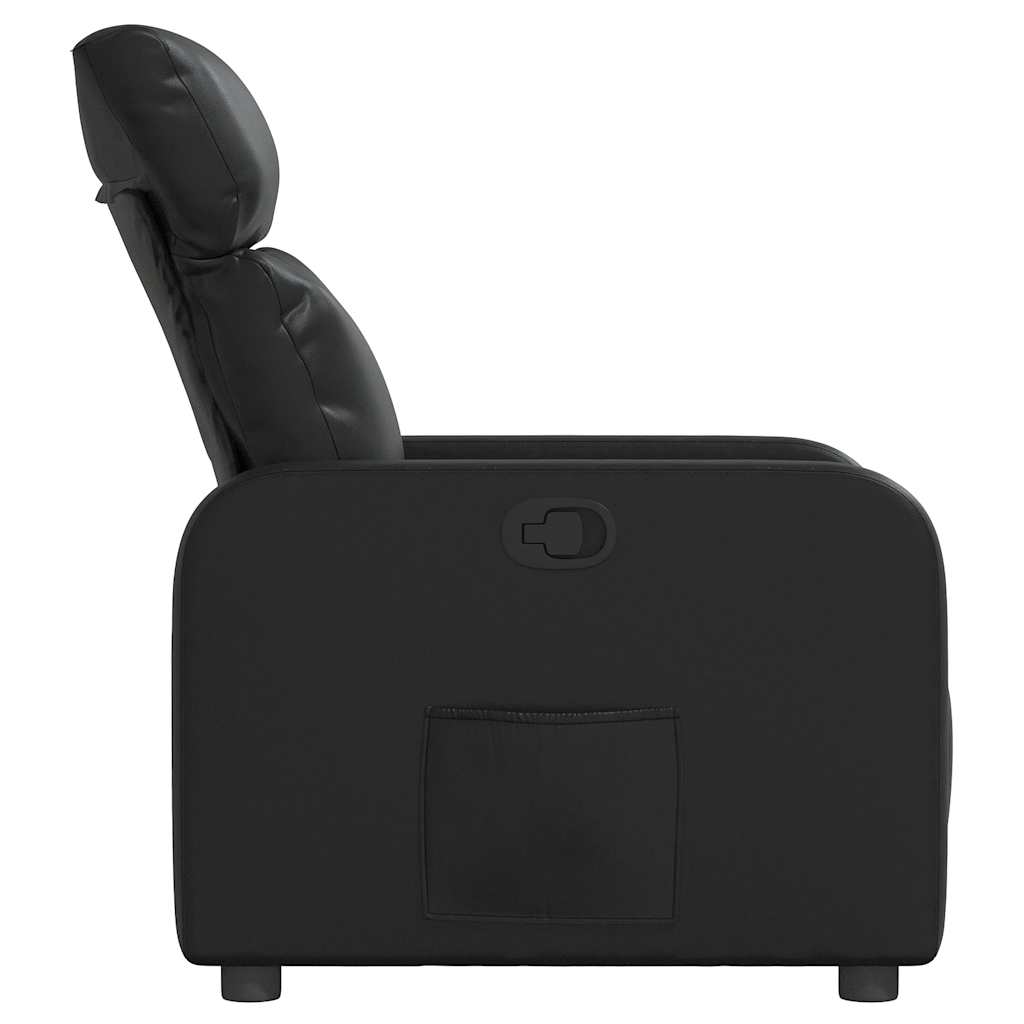 Relax Chair Black Synthetic Leather