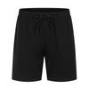 Men Shorts Elastic Waist Adjustable Drawstring Wide Leg Shorts with Pockets Solid Color Beach Casual Shorts