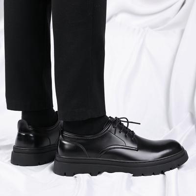 Fashion Thick Soled New Men's Leather Shoes Classic and Versatile Style Design Leisure Business Office Formal Adult Quality Shoes