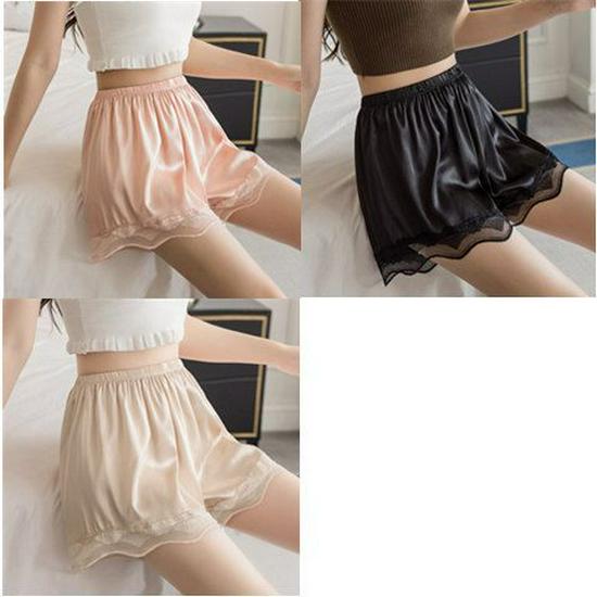 Ice Silk Women's Mid-Waist Loose Safety Shorts - Lightweight Summer Base Layer