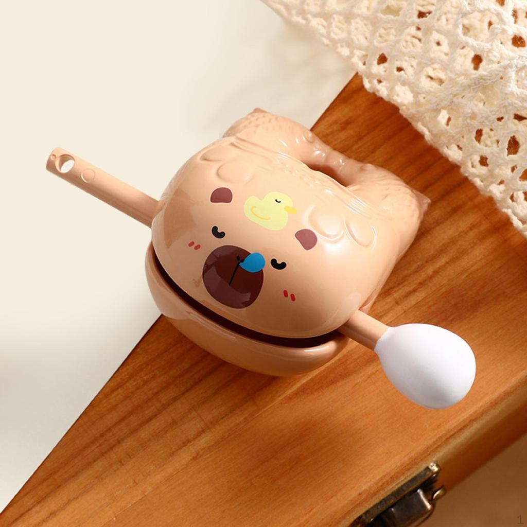 Capibara Wooden Fish Drum Mokugyo with Mallet Creative Percussion Instrument Tabletop Ornament for