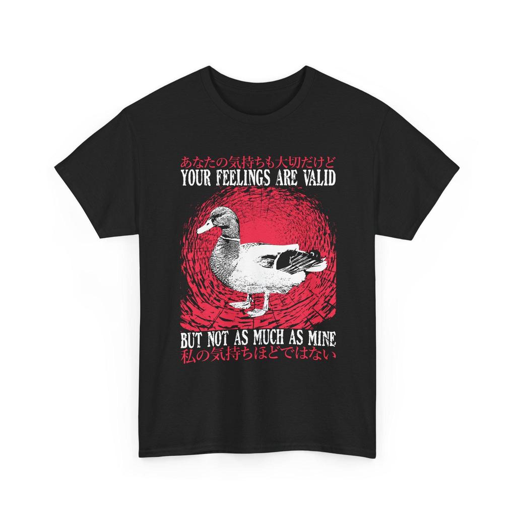 Your Feelings Are Valid Funny Vintage Japanese Duck T-Shirt