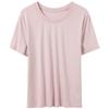 Sancai Women's Plus Size Loose Fit Round Neck Short Sleeve T-Shirt