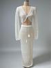 2026 Women's Beach Resort Knit Long Sleeve Top & Skirt Set - European American Style