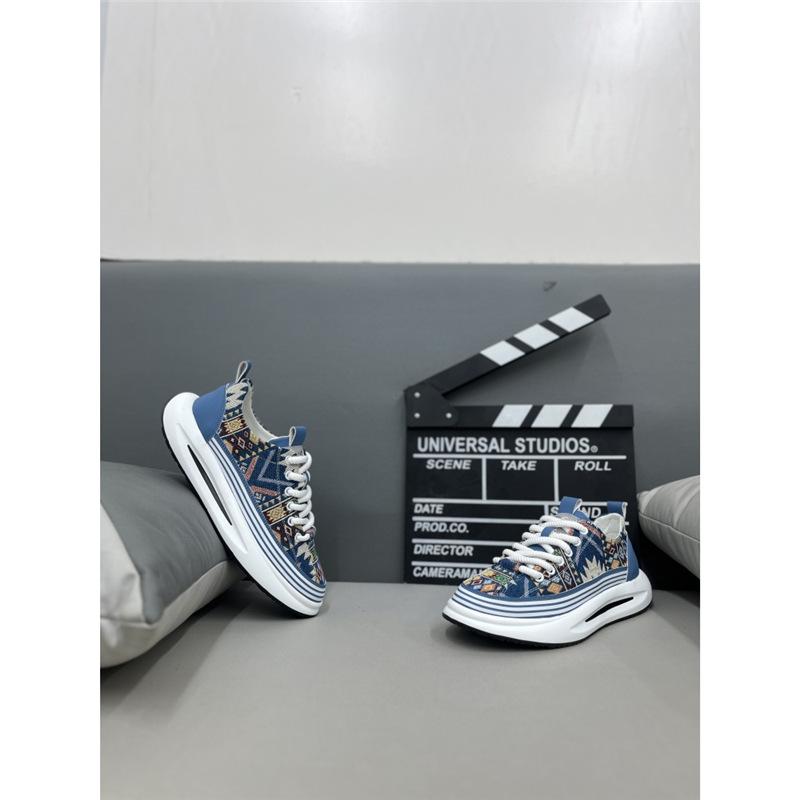 Summer new breathable embroidery thick-soled comfortable mid-top casual trendy shoes xs