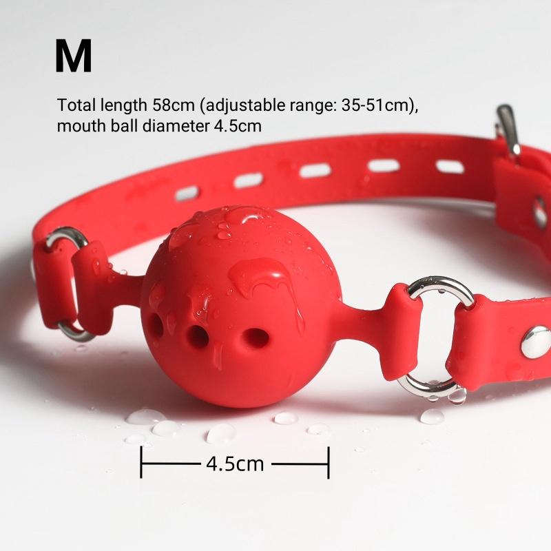 3 Sizes Soft Safety Silicone Open Mouth Gag Ball Bdsm Bondage Slave Ball Gag Erotic Sex Toys For Woman Couples Adult Sex Games
