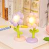 Mini LED Flower Night Light Cute Small Table Lamp Desktop Ornament Bedside Bedroom Ambient Lights Children Toy Kids Holiday Gift