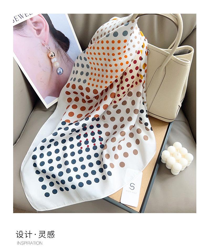 Small polka dot small square scarf women's silk scarf summer thin breathable high sense sun protection versatile scarf fashion scarf headscarf
