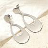 Simple Stainless Steel Teardrop Ear Clips 18 Gold-Plated Hypoallergenic Smooth Non-Piercing Clip on Earrings for Women