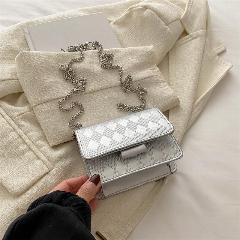

Small square bag summer bag women s 2024 new women s armpit bag casual retro simple fashion shoulder messenger bag срібний