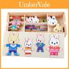 Wooden Childrens Toy With Little Rabbits Dress Up Puzzle For Learning And Play
