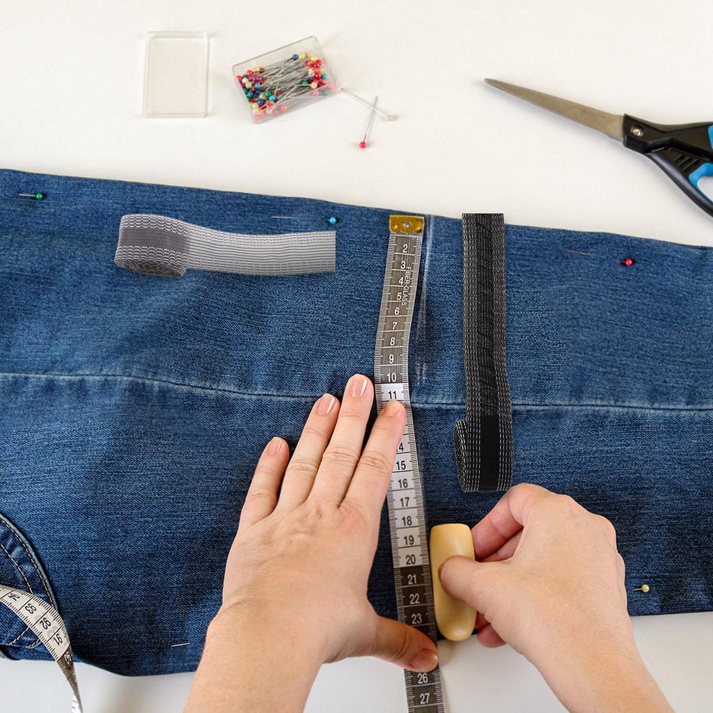 5 Rolls Pants Hem Tape Self Adhesive No Sew Iron on Hemming Tape for Quick Hem Repair Jeans Trousers Skirts DIY Clothing