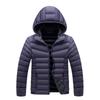 New Autumn and Winter Medium and Short Medium Hooded Fleece Thickened Business Men's Large Size Cotton-padded Coat