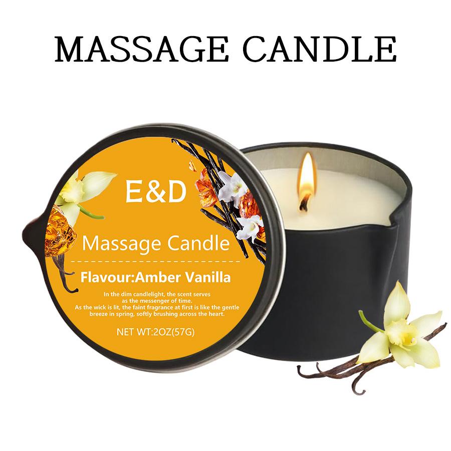 Massage Candle -Essential Oil, For Meditation, Yoga, SPA, Unisex Party Favor & Small Gift, Christmas and Halloween Gifts-2oz