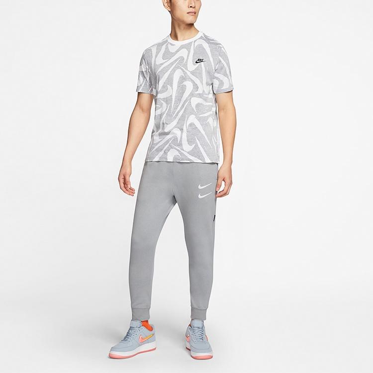 Nike MENS Sportswear Logo Print Crew-neck Short Sleeve Grey Gray Men's CK2376-010