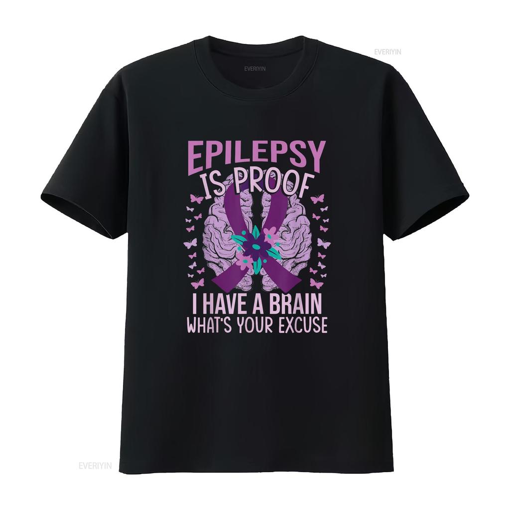 Epilepsy Awareness T Shirt vintage Washed Soft homme graphic Stretched Casual streetwear Versatile Slightly Stylish Unisex