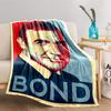 Black Suit Bond Style Blanket for All Seasons Blanket Lunch Break Throw Gift