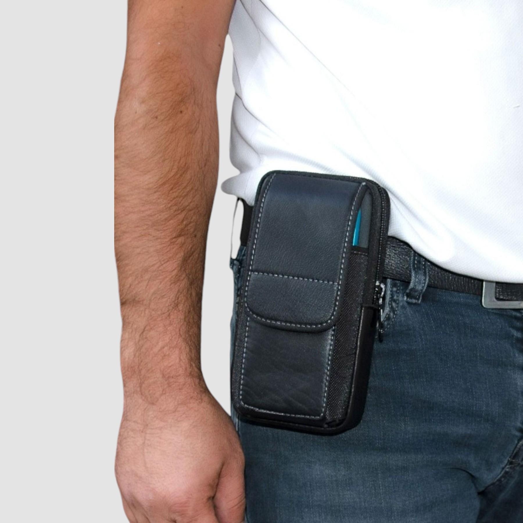 

Lederax Genuine Leather Oversized Holster and Waist Bag LD514 чорний
