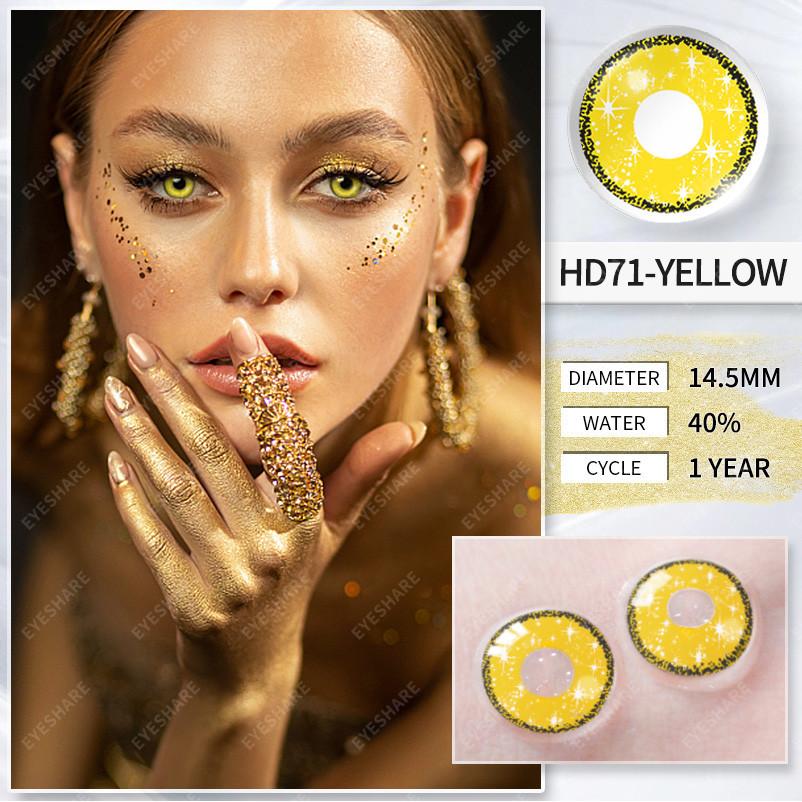 Eyeshare Halloween Contact Lenses Cosplay Series Red Blue Lens 1 Pair Colored Beauty Pupils Annual Contacts