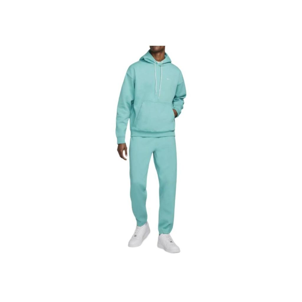 Nike Embroidered Logo Kangaroo Pocket Hoodie Men Hoodie Tea-Green DA0316-393