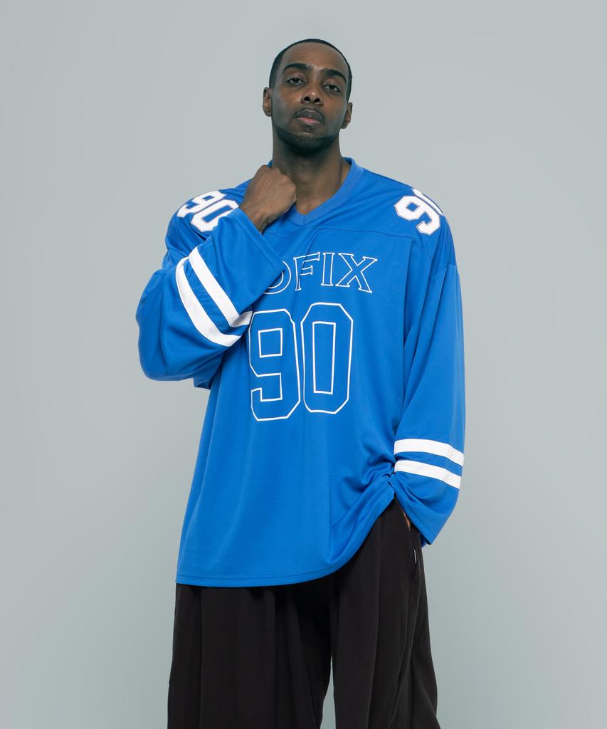 LOFIX Rugby Jersey Oversized Long Sleeve (Blue)