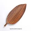 Wooden Leaf-Shaped Snack and Tea Tray