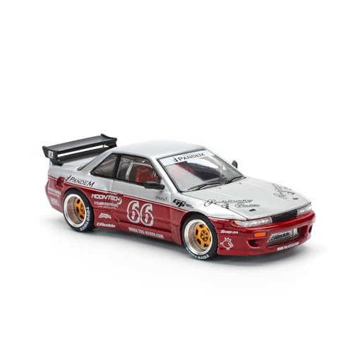 POP RACE 1/64 Pandem Silvia S13 - Moontech Red Fertigmodell PR640258
