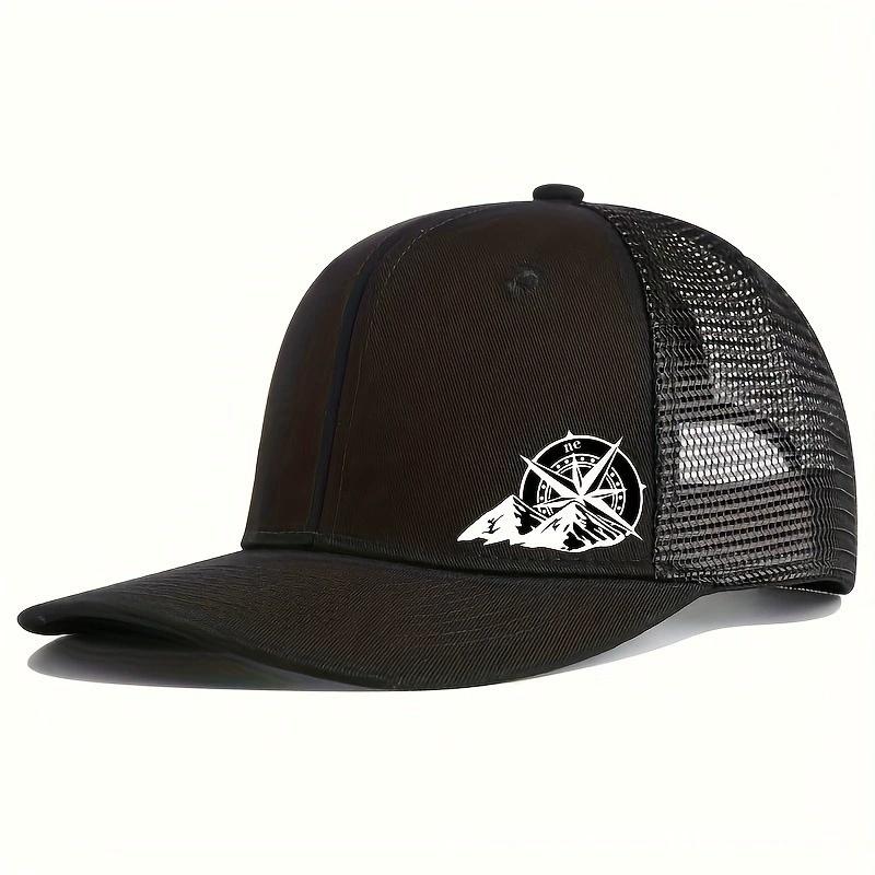 

Унисекс Компас Гора Вышивка Хип-хоп Кепки Весна Осень Открытый Регулируемые Повседневные Бейсболки Солнцезащитная Кепка 54-61CM чёрный
