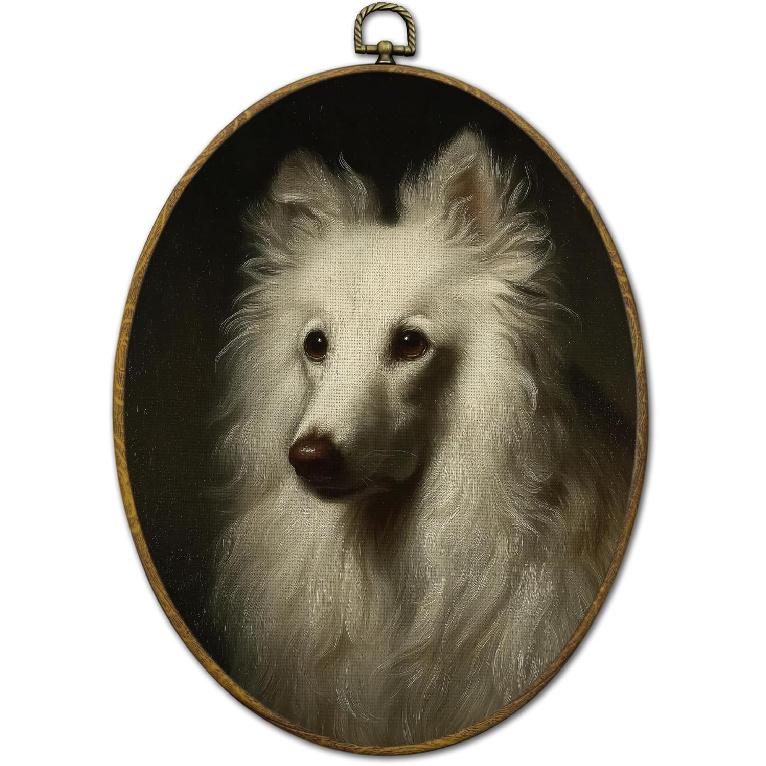 QZQE Vintage Western Cowboy Oval Wall Art Decor Framed, Rustic Country Cowboy Rodeo Oval Canvas Prints, Retro Western Horse Wall Hanging Decor for