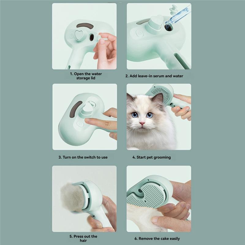 

M-Modern-Pet De-Shedding Comb For Cats And Dogs With Massage Function розовый
