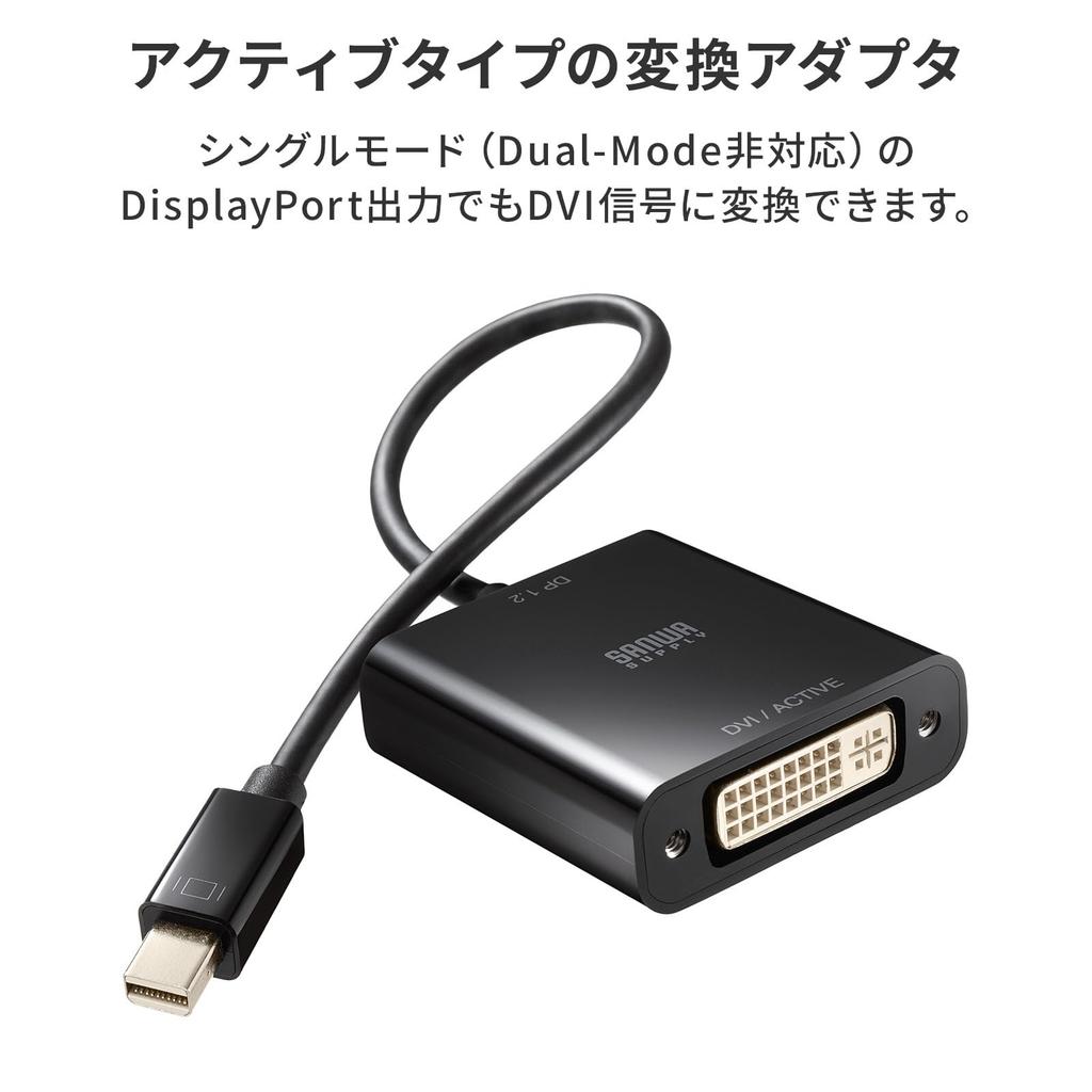 Sanwa Supply Mini DisplayPort to DVI adaptér (Aktivní typ) AD-MDPDVA02